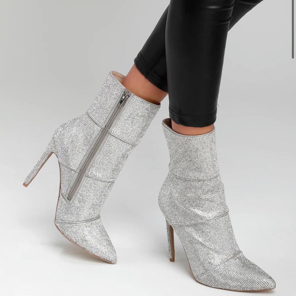 Steve Madden rhinestone booties